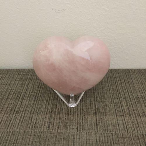 Lead With Love | Polished Rose Quartz Heart with Stand