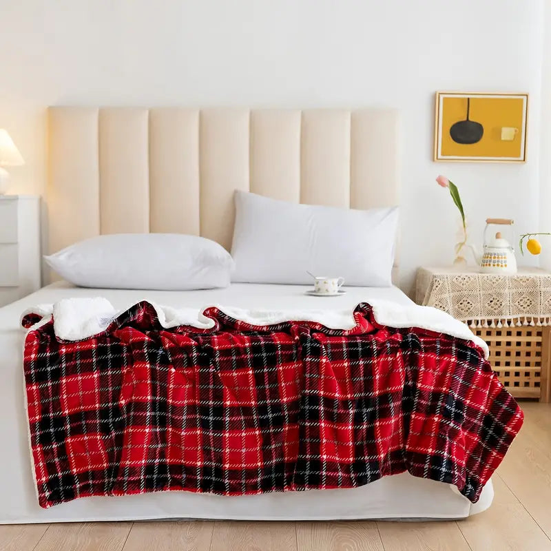 Cloud-Soft Comfort | Reversible Sherpa & Fleece Throw Blanket