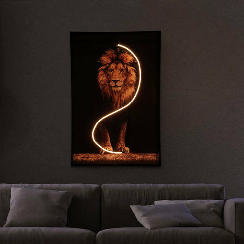 Majestic Wall Light | LED Lion Wall Art