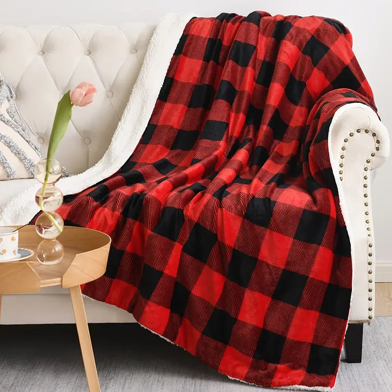 Cloud-Soft Comfort | Reversible Sherpa &amp; Fleece Throw Blanket