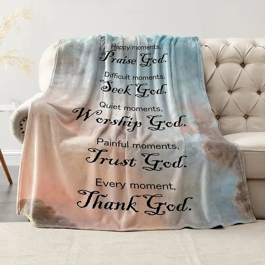 Faith Wrapped Around You | Scripture Plush Throw Blanket