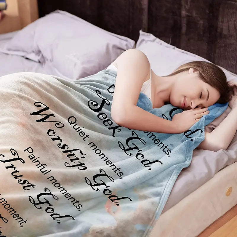Faith Wrapped Around You | Scripture Plush Throw Blanket