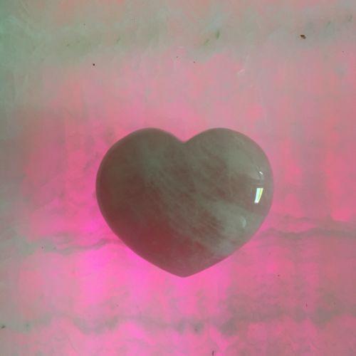 Lead With Love | Polished Rose Quartz Heart with Stand