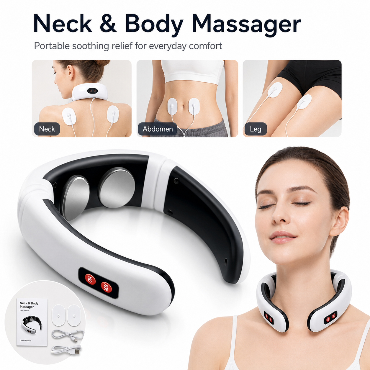 Everyday Neck Comfort | Cordless Heated Neck Massager