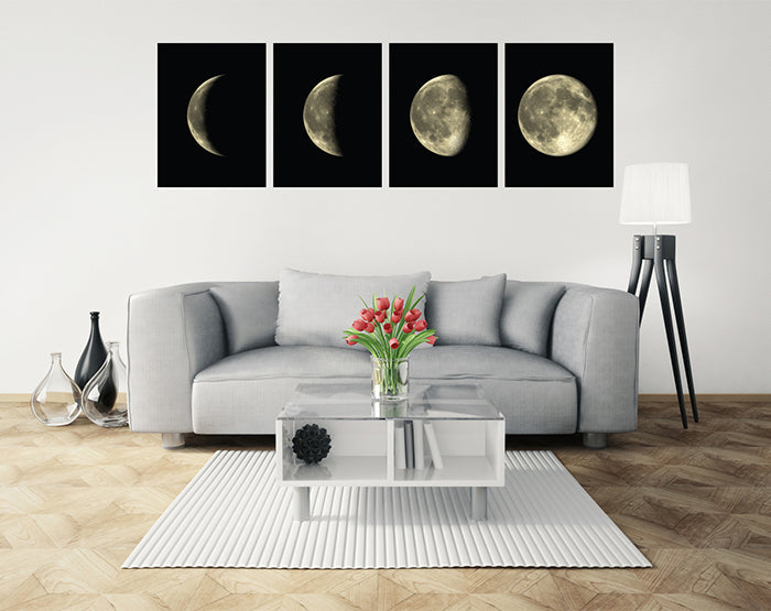 Lunar Cycles | Moon Phases Vinyl Wall Decal Set