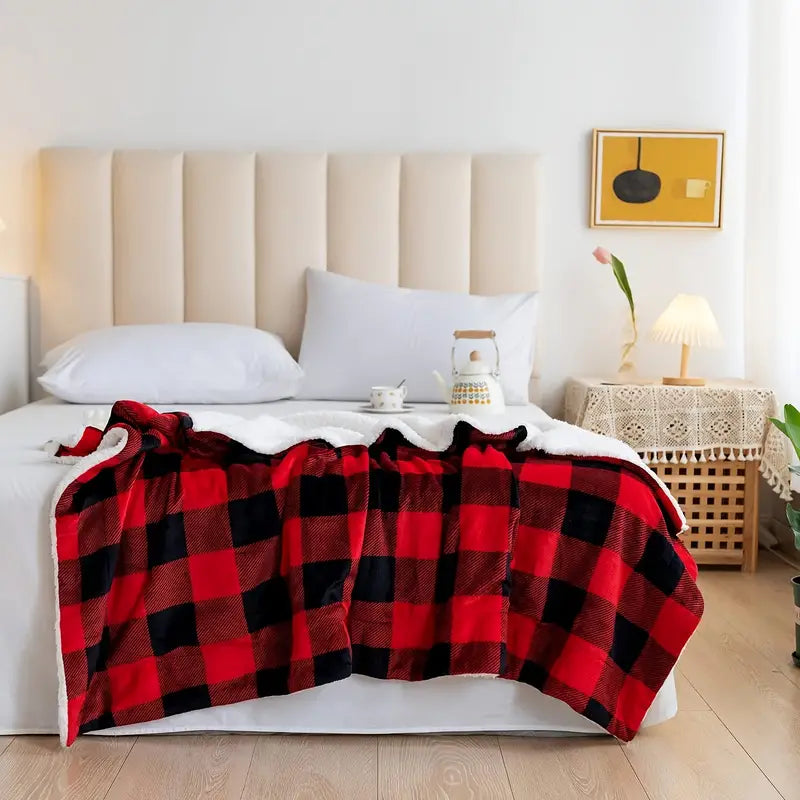 Cloud-Soft Comfort | Reversible Sherpa &amp; Fleece Throw Blanket