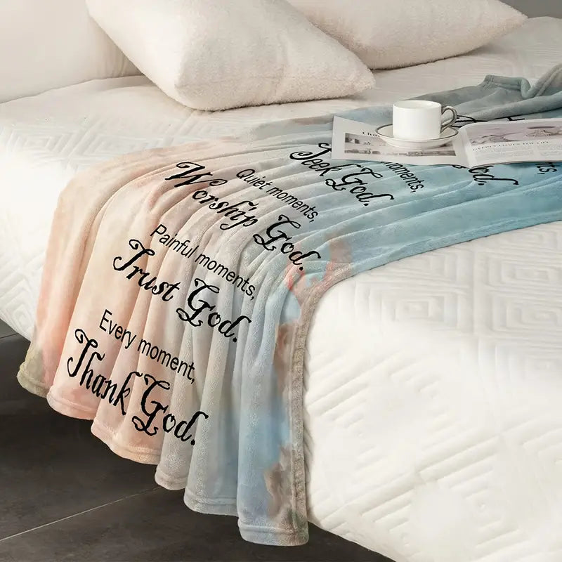 Faith Wrapped Around You | Scripture Plush Throw Blanket