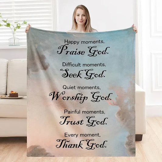 Faith Wrapped Around You | Scripture Plush Throw Blanket