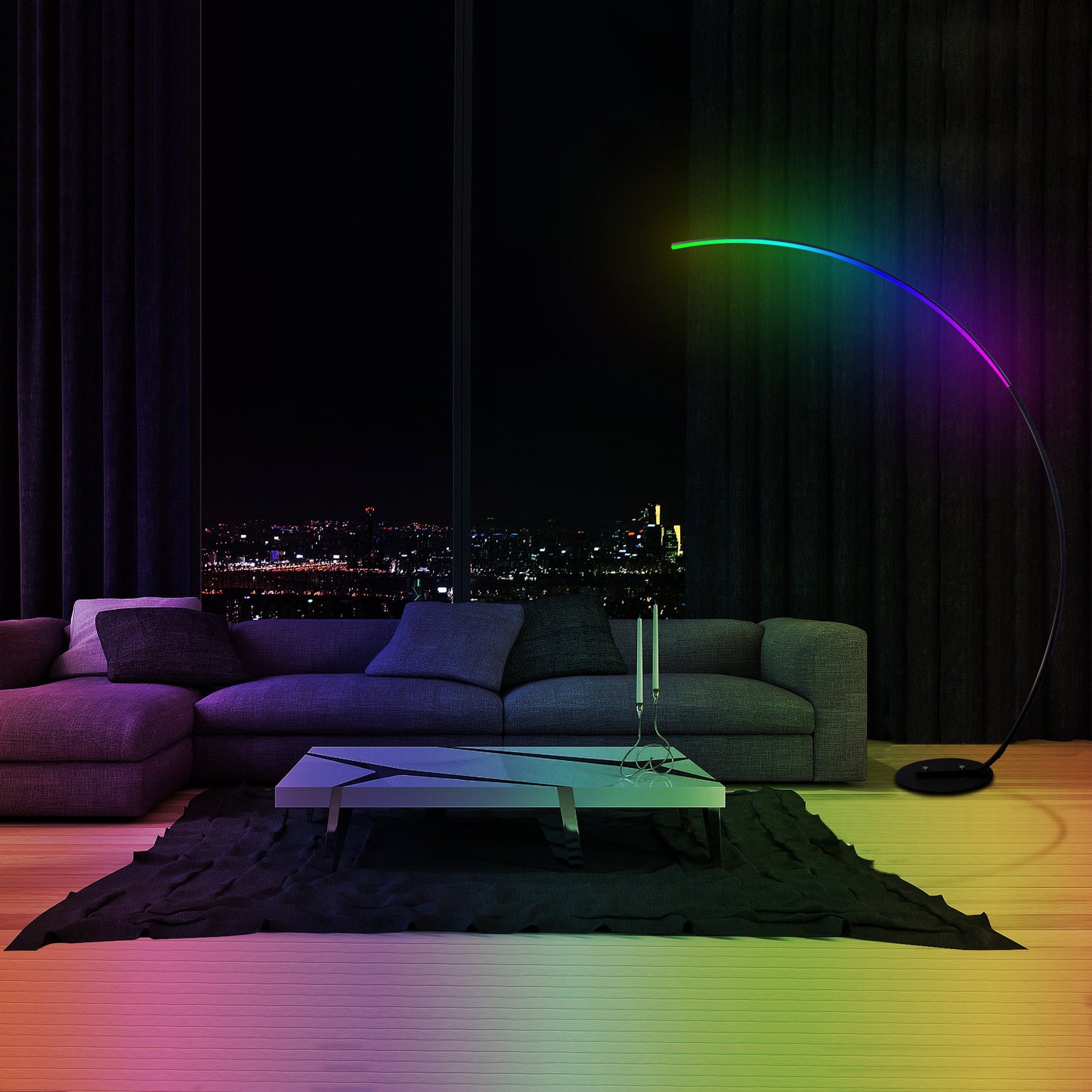 Curve Lamp Glow | RGBW Modern Arc Floor Lamp