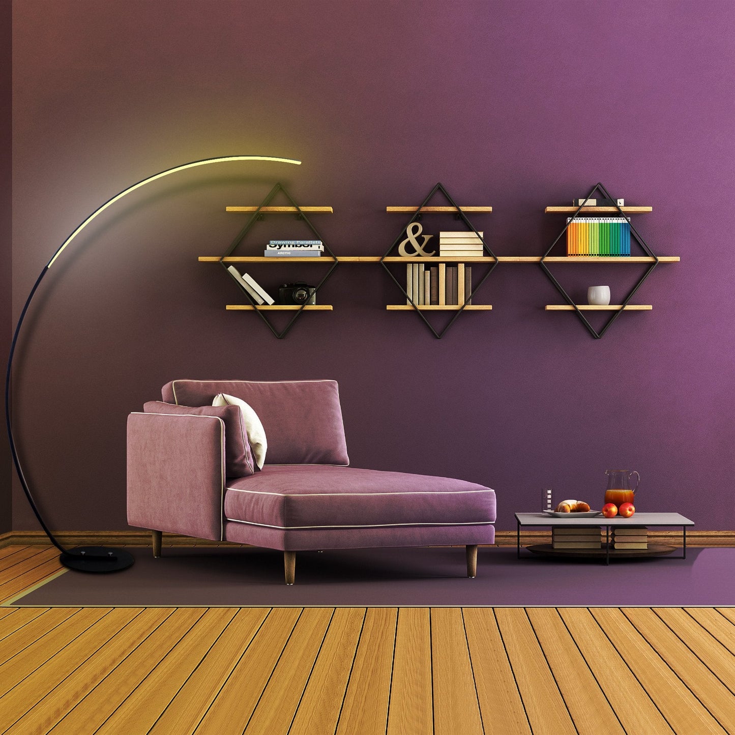 Curve Lamp Glow | RGBW Modern Arc Floor Lamp