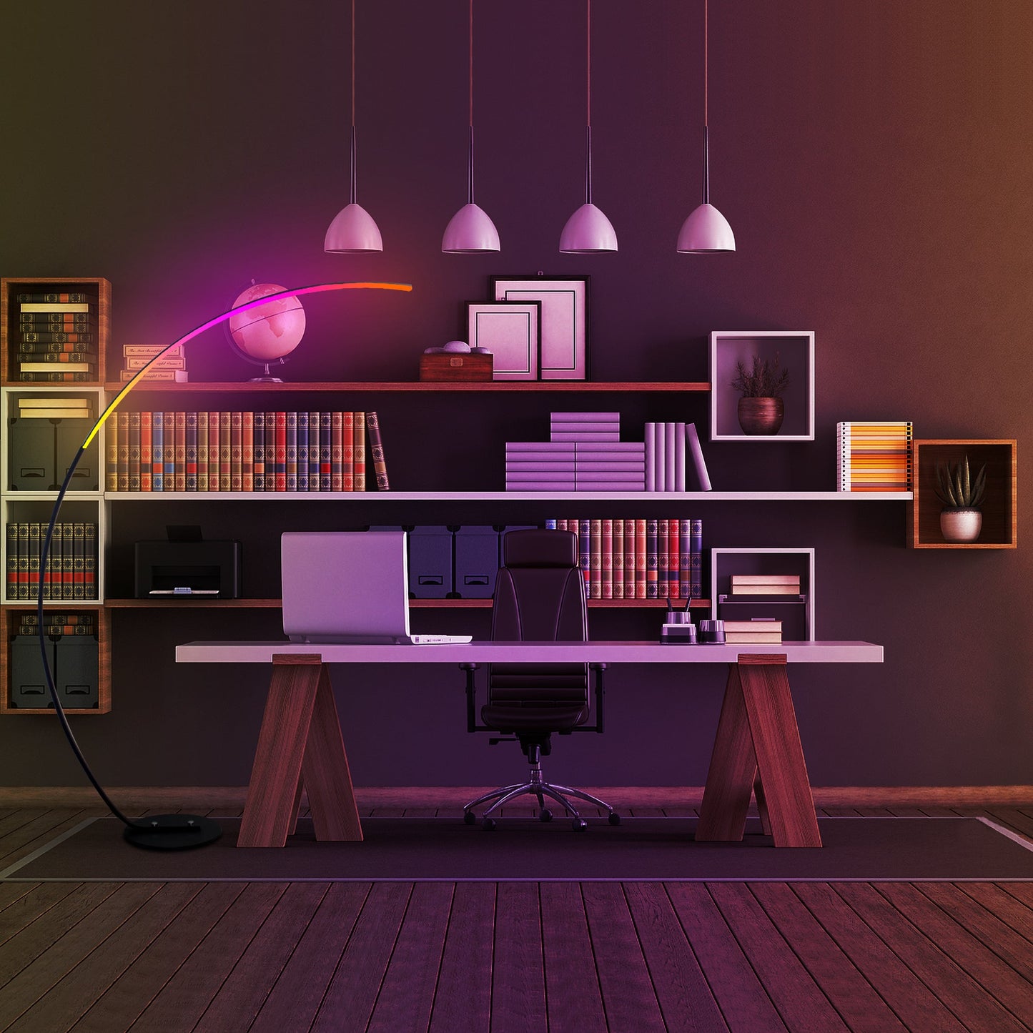 Curve Lamp Glow | RGBW Modern Arc Floor Lamp