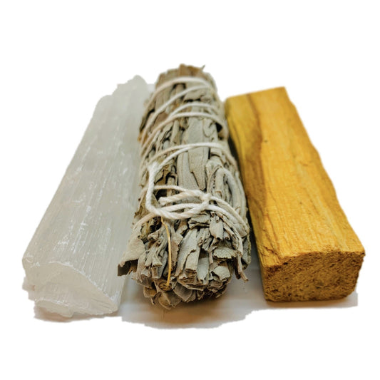 Clear the Air | Sage, Palo Santo & Selenite Cleanse Trio