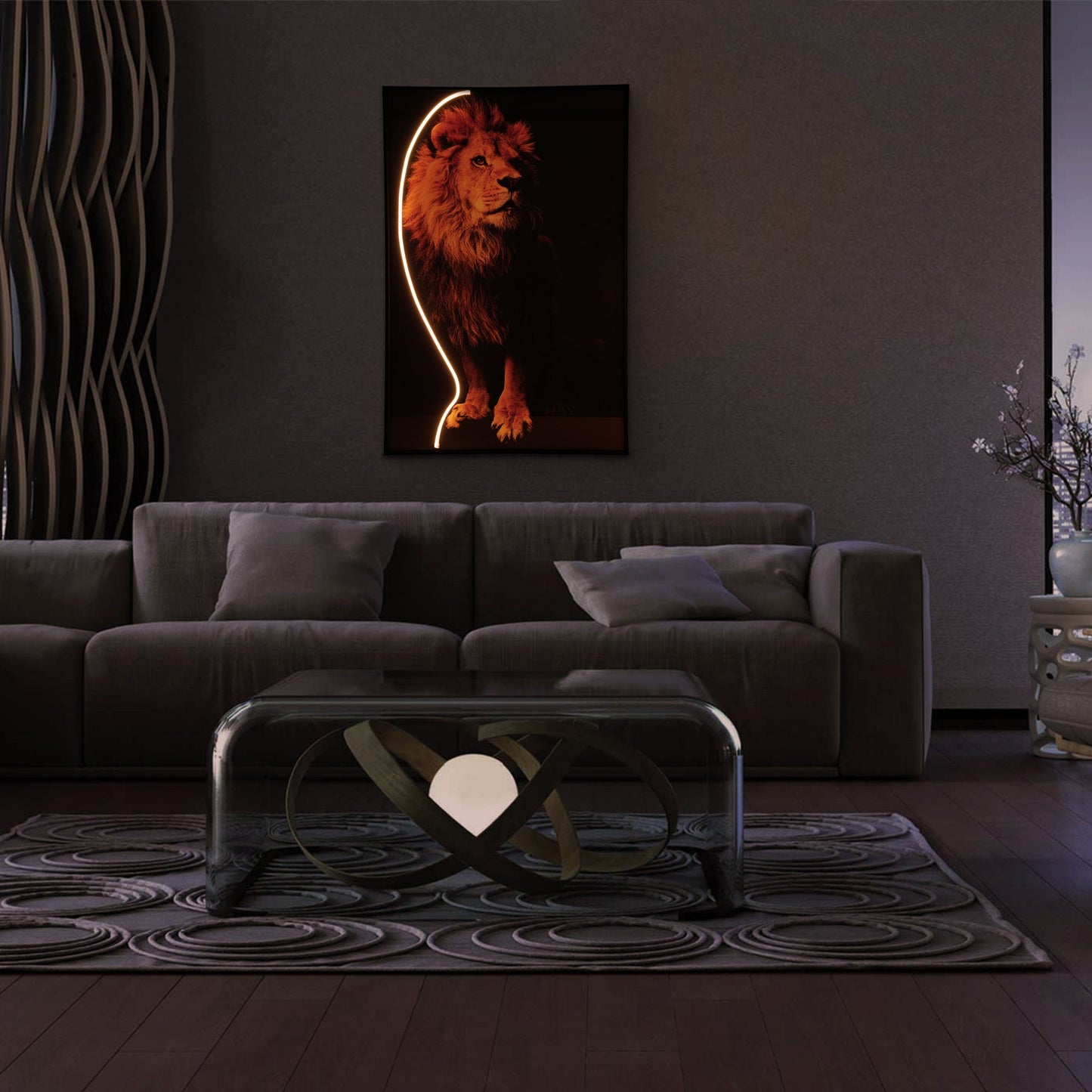 Majestic Wall Light | LED Lion Wall Art