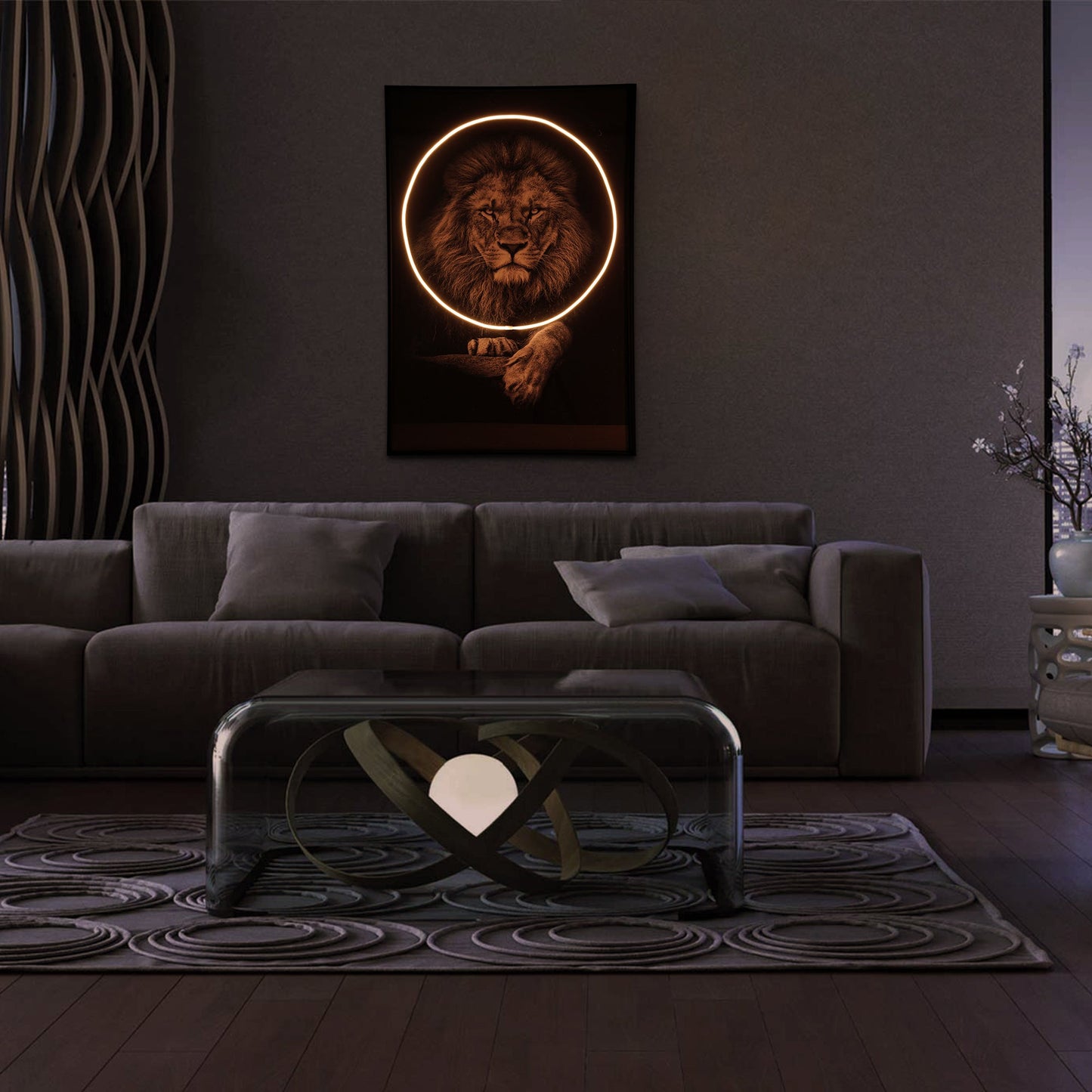 Majestic Wall Light | LED Lion Wall Art