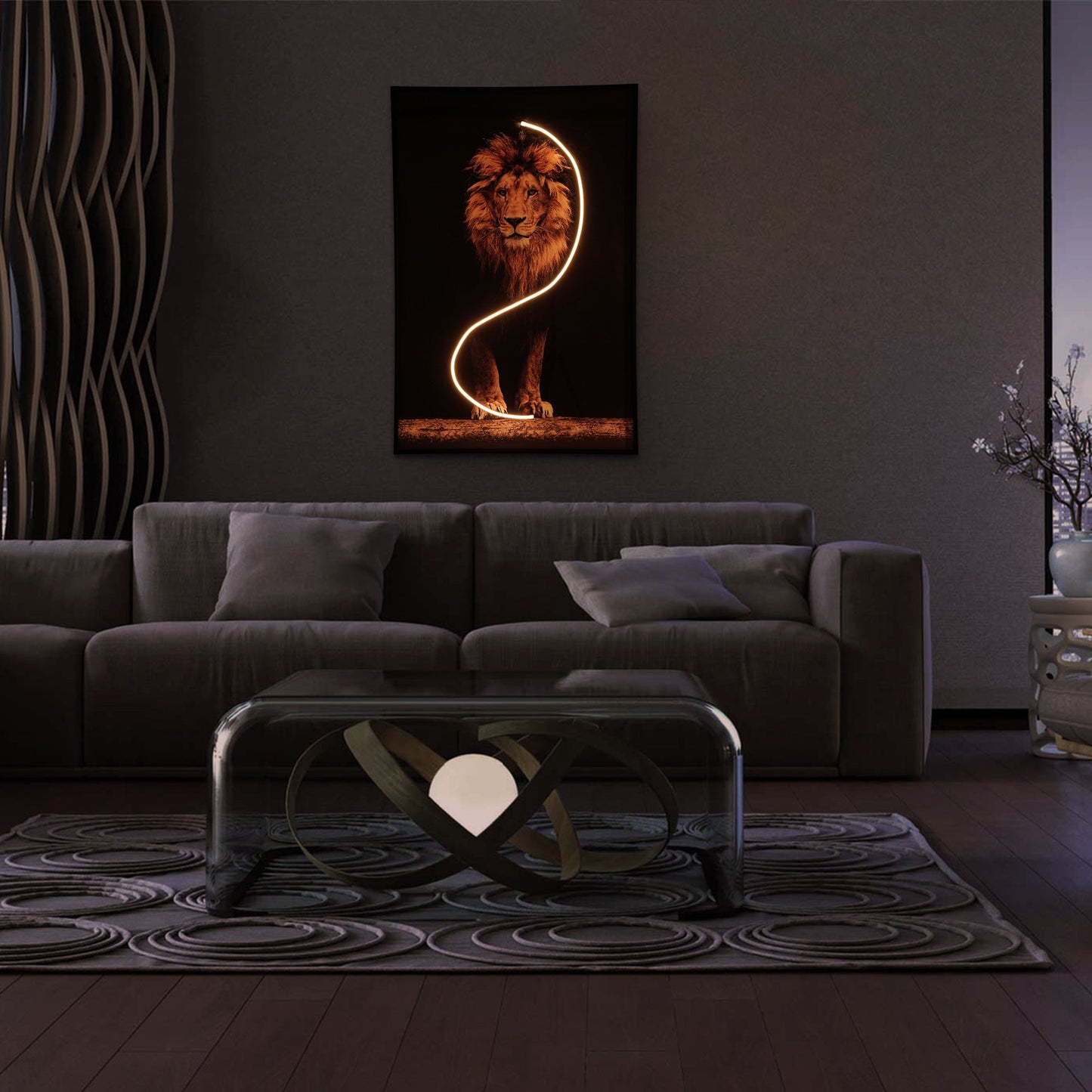 Majestic Wall Light | LED Lion Wall Art