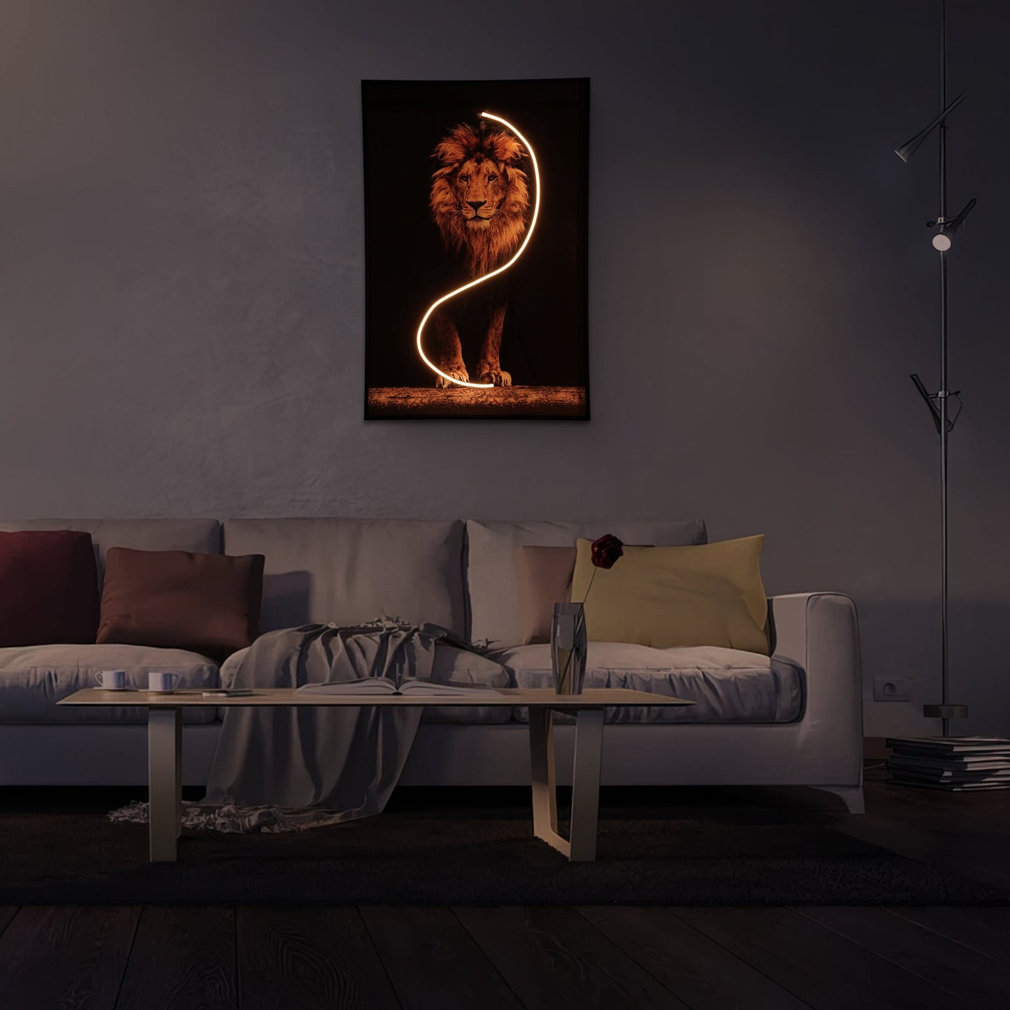 Majestic Wall Light | LED Lion Wall Art