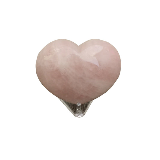 Lead With Love | Polished Rose Quartz Heart with Stand