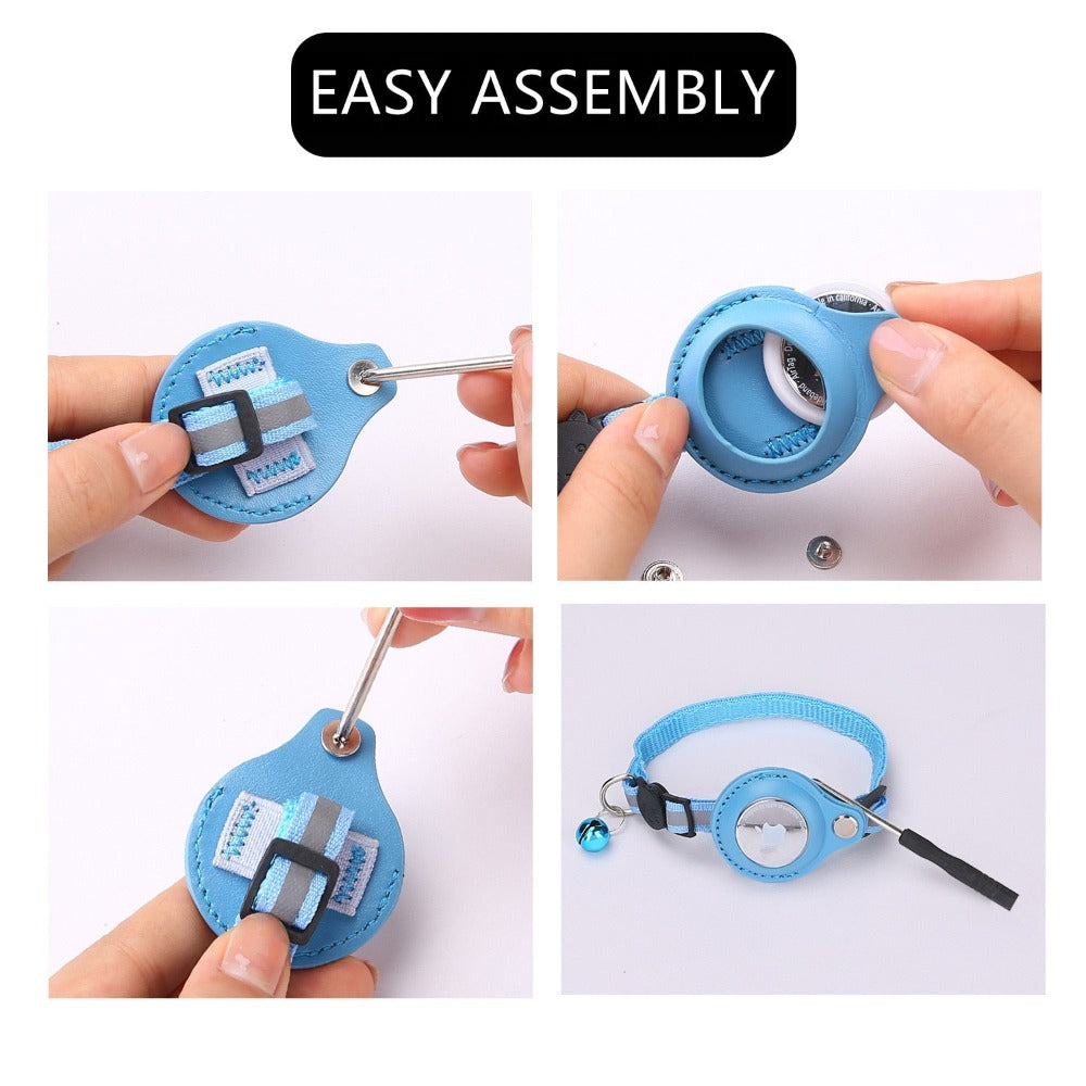 Safe &amp; Seen | Reflective AirTag Pet Safety Collar