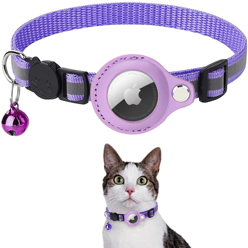Safe &amp; Seen | Reflective AirTag Pet Safety Collar