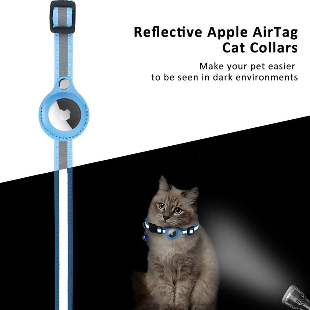 Safe &amp; Seen | Reflective AirTag Pet Safety Collar