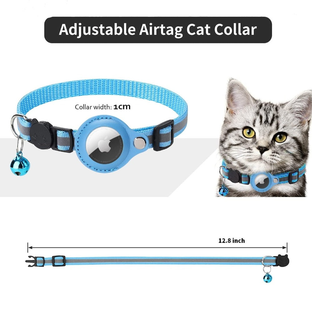 Safe &amp; Seen | Reflective AirTag Pet Safety Collar