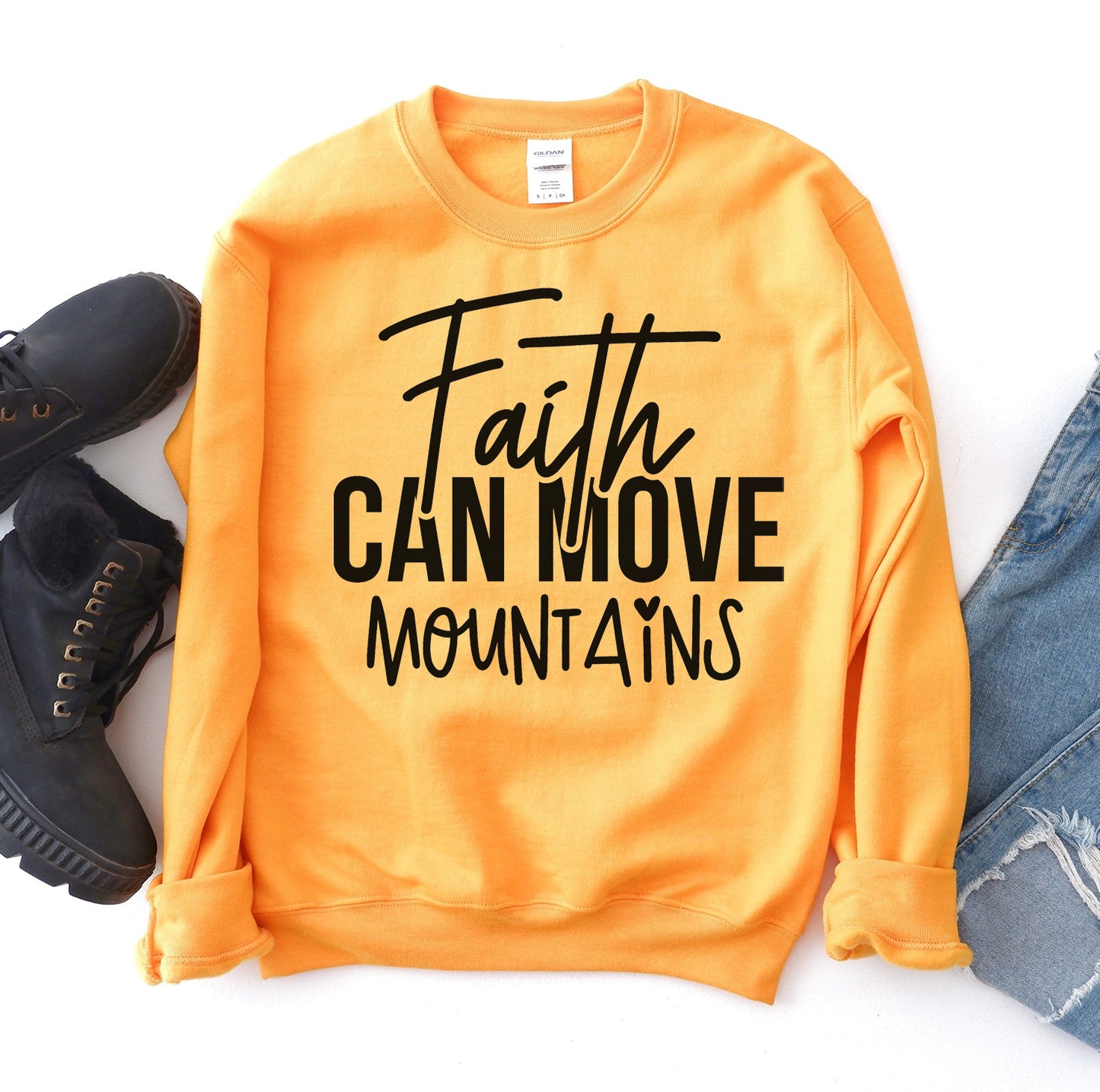 Faith Can Move Mountains | Premium Crewneck Sweatshirt