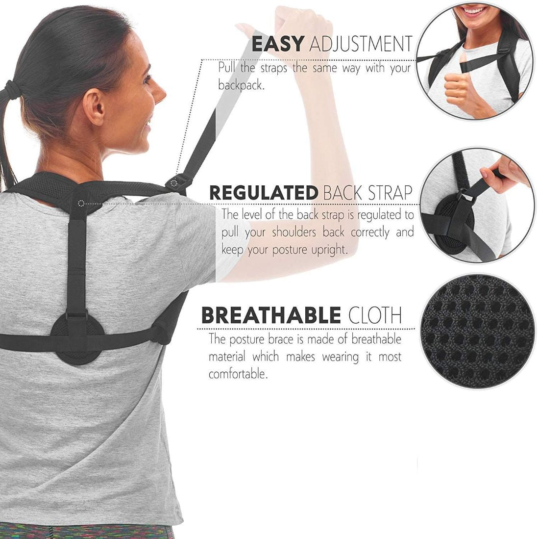 Stand Tall, Feel Confident | Adjustable Posture Support Brace