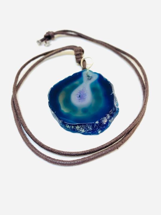 Earthen Elegance | Natural Agate Stone Pendant Necklace