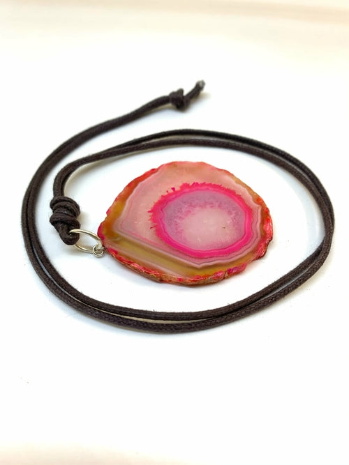 Earthen Elegance | Natural Agate Stone Pendant Necklace